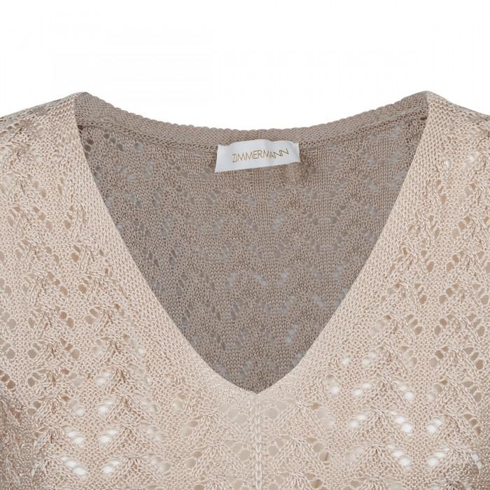 Le Noir Cortina Natura Knit Lace Top