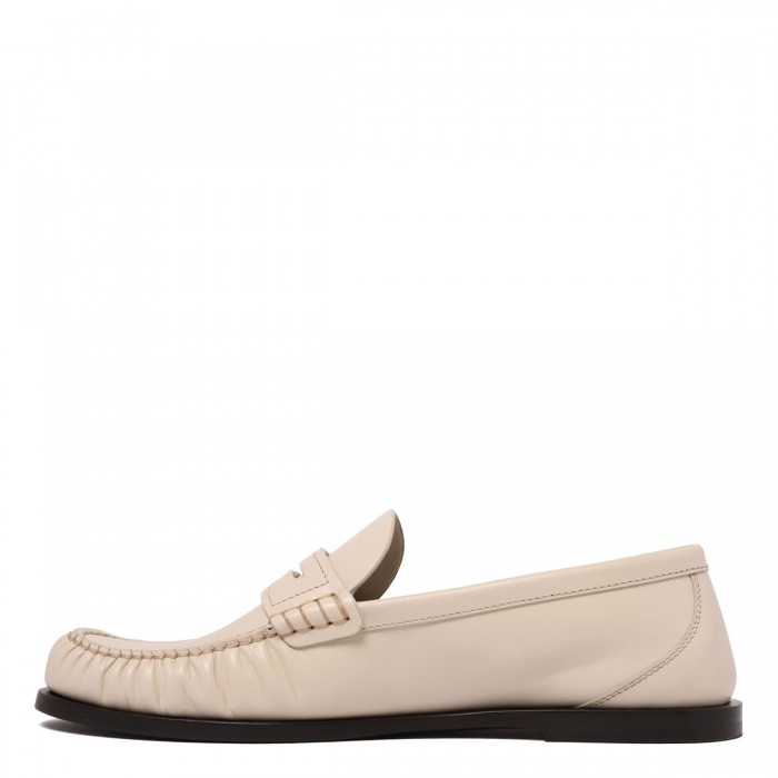 Le Noir Cortina Natural Smooth Leather Loafers