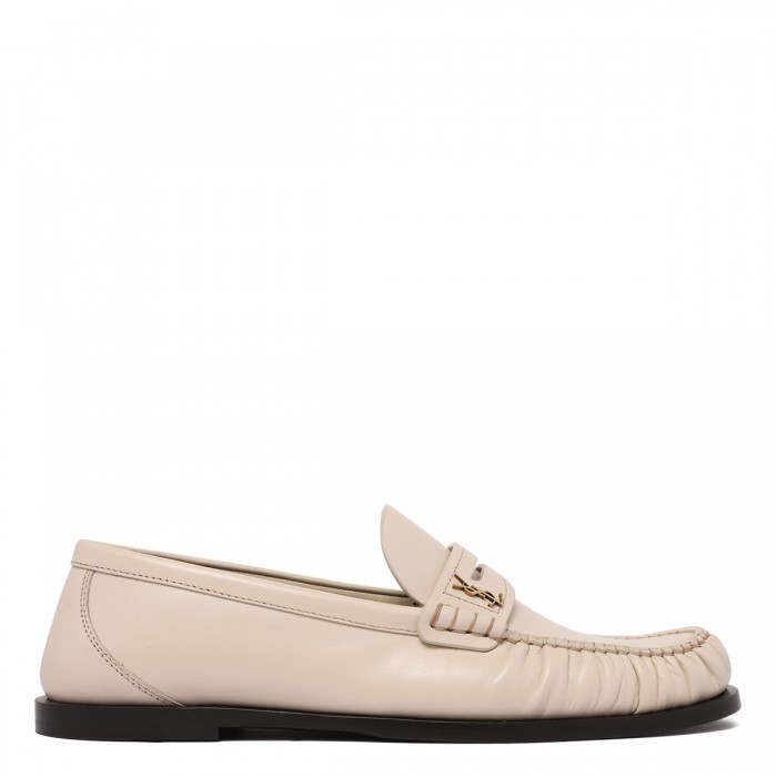 le noir cortina Natural smooth leather loafers