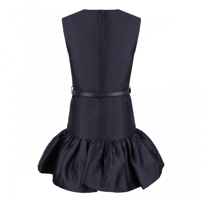 Le Noir Cortina Navy Taffeta Mini Dress