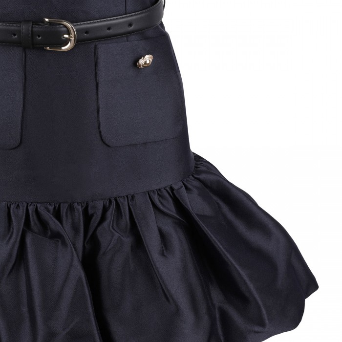 Le Noir Cortina Navy Taffeta Mini Dress