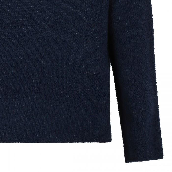 Le Noir Cortina Navy Virgin Wool Blend Sweater