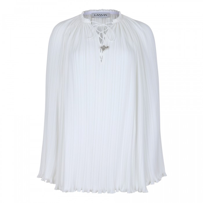 le noir cortina Off-white pleated blouse