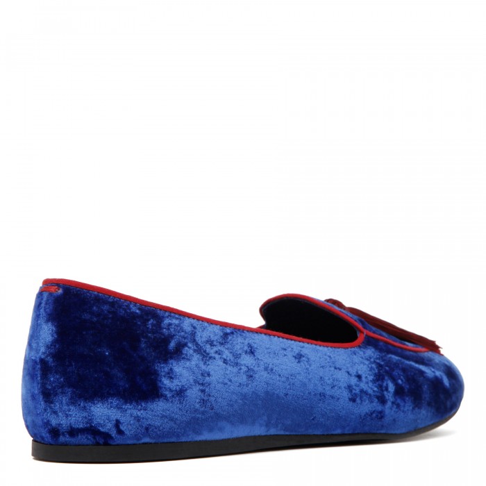 Le Noir Cortina Olimpia Blue Velvet Slip On