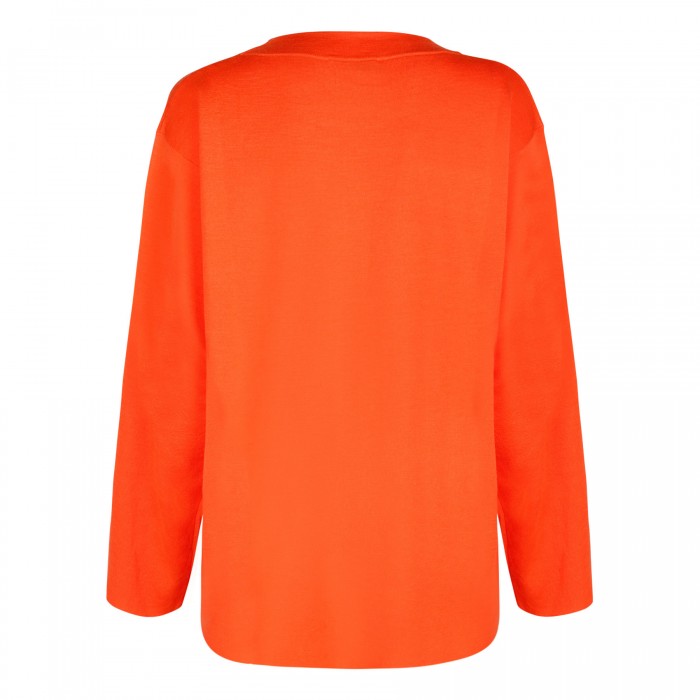 Le Noir Cortina Orange Merino Wool Sweater