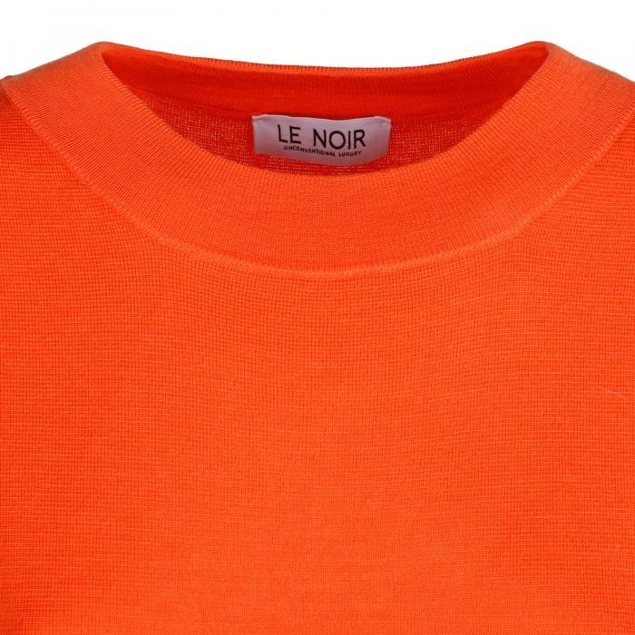 Le Noir Cortina Orange Merino Wool Sweater