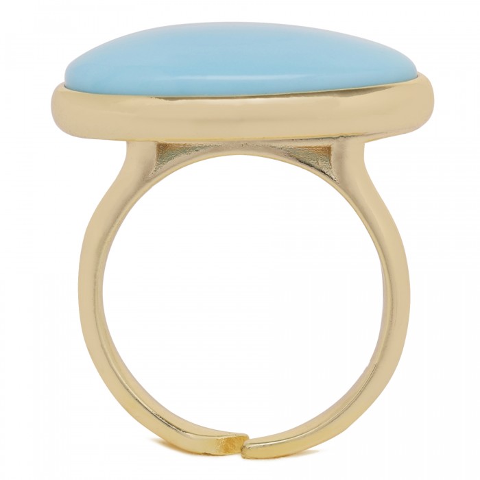 le noir cortina Oval turquoise ring