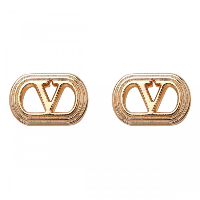 le noir cortina Ovalette metal earrings