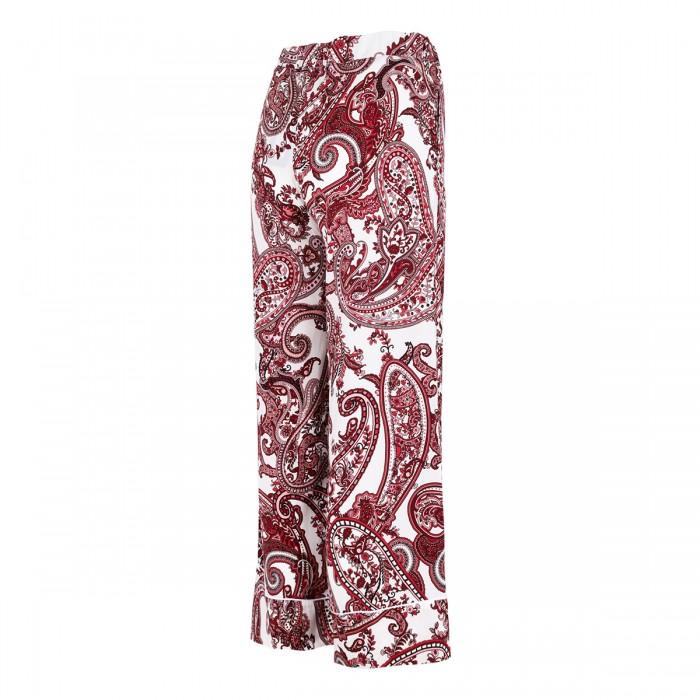 Le Noir Cortina Paisley Print Silk Pants