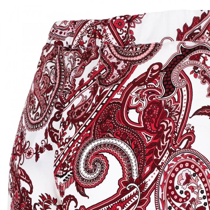 Le Noir Cortina Paisley Print Silk Pants
