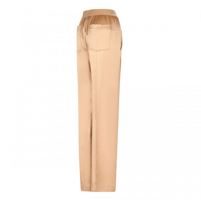 Le Noir Cortina Pale Beige Silk Satin Pajama Pants