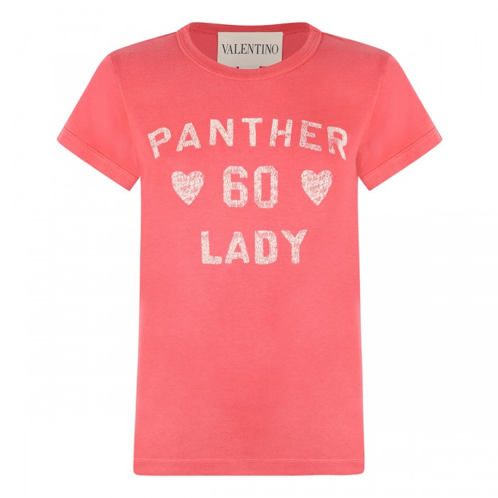 le noir cortina Panther Lady print T-shirt