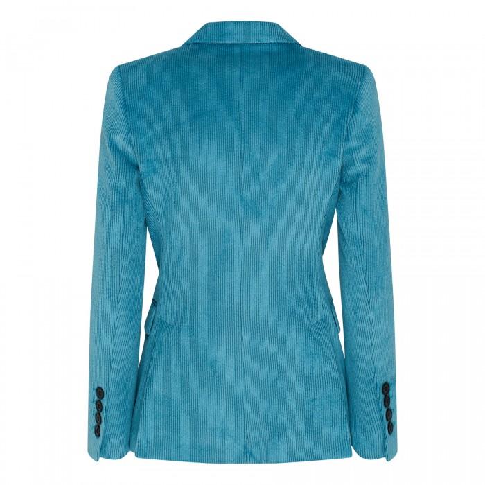 Le Noir Cortina Peacock-blue Corduroy Blazer