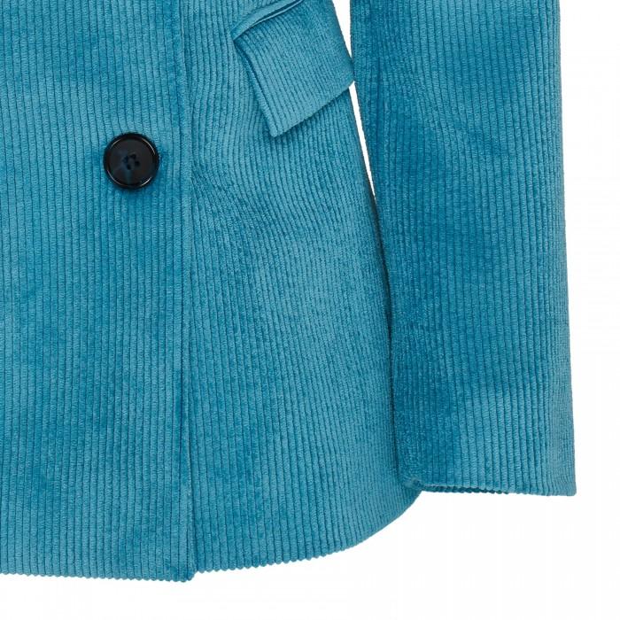Le Noir Cortina Peacock-blue Corduroy Blazer