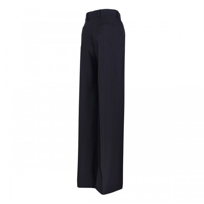 Le Noir Cortina Pinstripe Wool Jacquard Pants