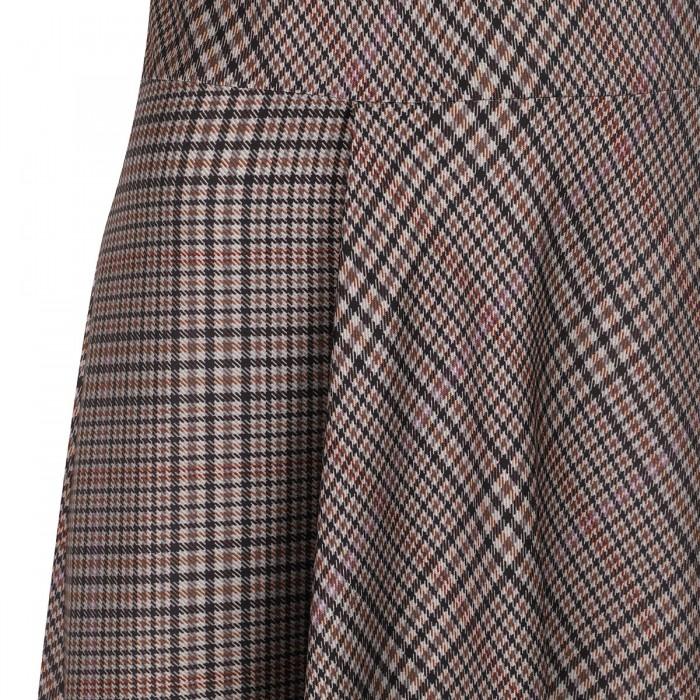 Le Noir Cortina Plaid Satin Dress