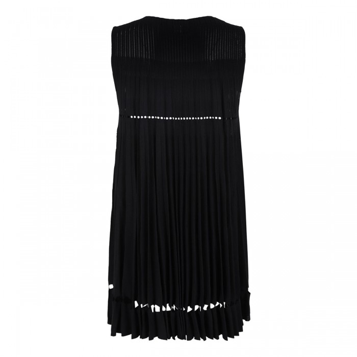 Le Noir Cortina Pleated Knit Mini Dress
