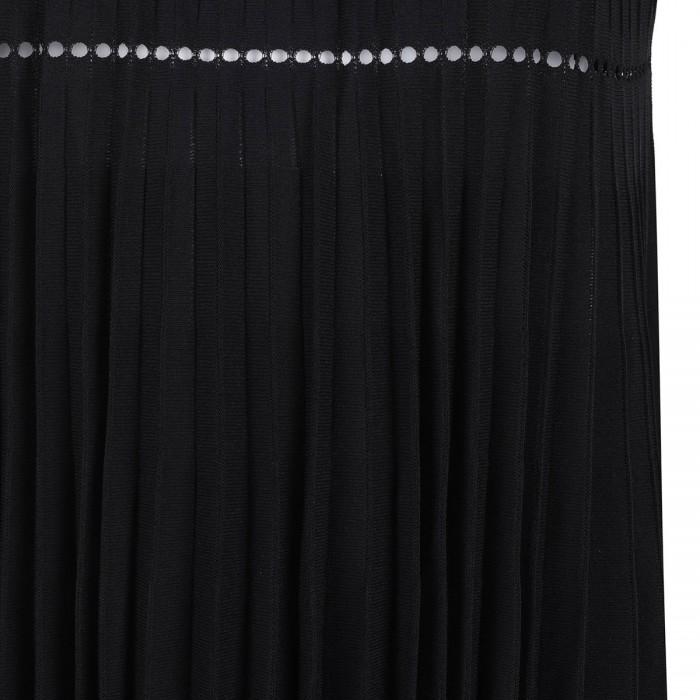 Le Noir Cortina Pleated Knit Mini Dress