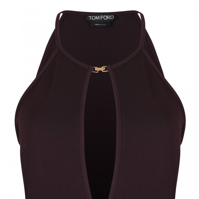 Le Noir Cortina Plum Hue Evening Dress