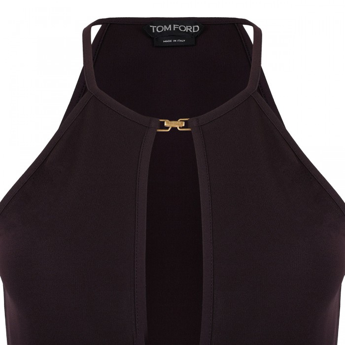 Le Noir Cortina Plum-hue Viscose Top