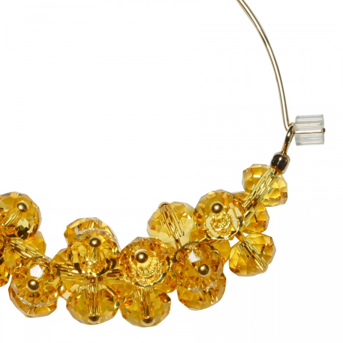 Le Noir Cortina Polly Yellow Glass Bead Earrings