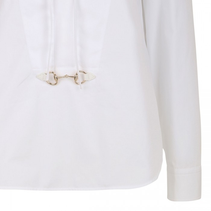 Le Noir Cortina Poplin Shirt With Horsebit