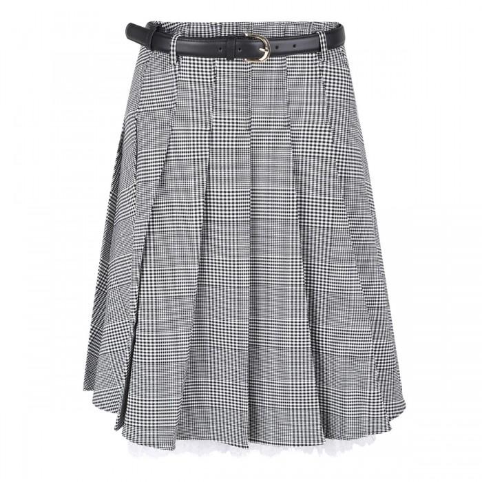 le noir cortina Prince of Wales midi skirt