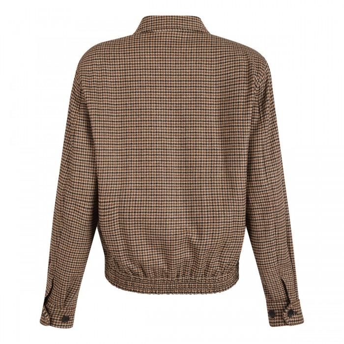 Le Noir Cortina Puppytooth Wool Blouson Jacket