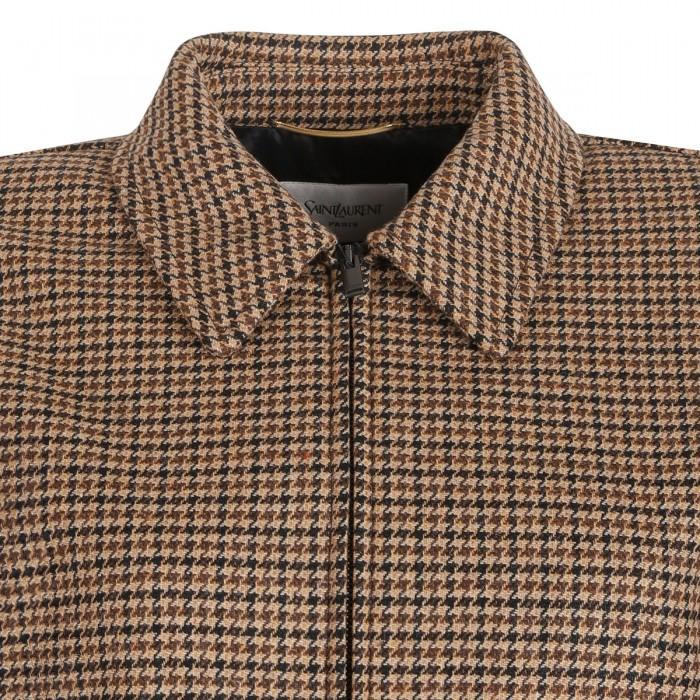 Le Noir Cortina Puppytooth Wool Blouson Jacket