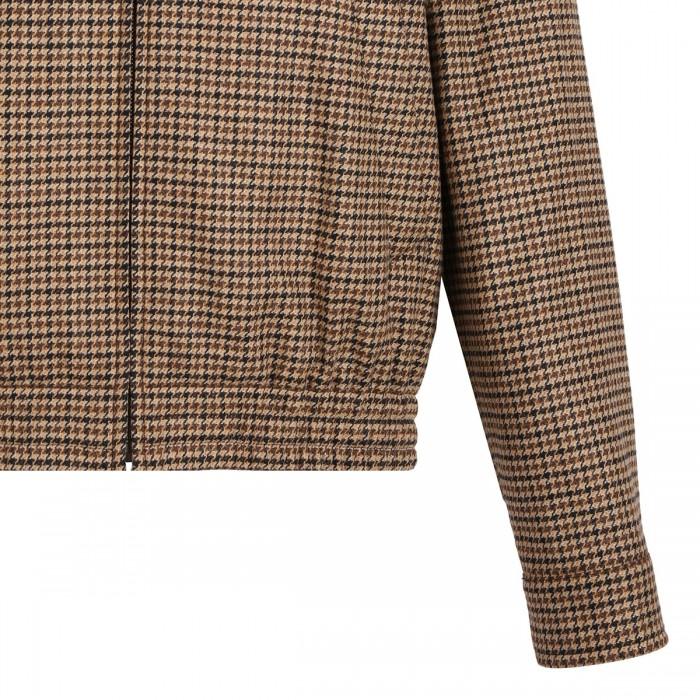 Le Noir Cortina Puppytooth Wool Blouson Jacket