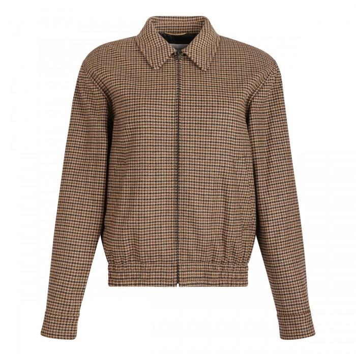le noir cortina Puppytooth wool blouson jacket