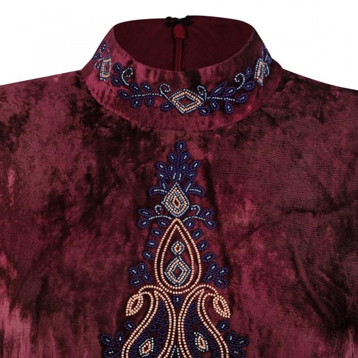 Le Noir Cortina Purple Velvet Dress