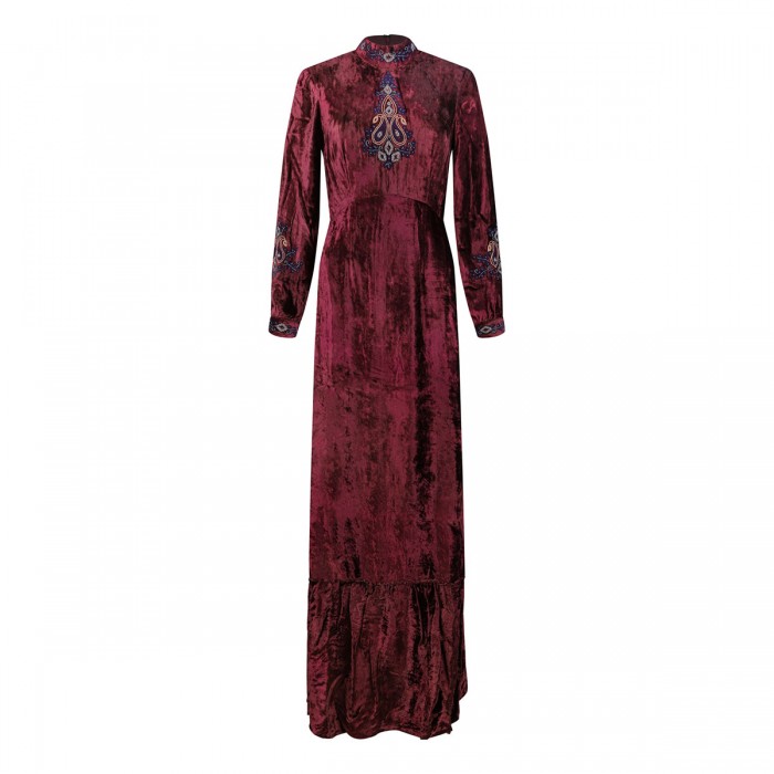 le noir cortina Purple velvet dress
