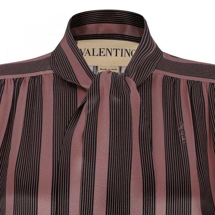 Le Noir Cortina Pussy Bow Silk Blouse