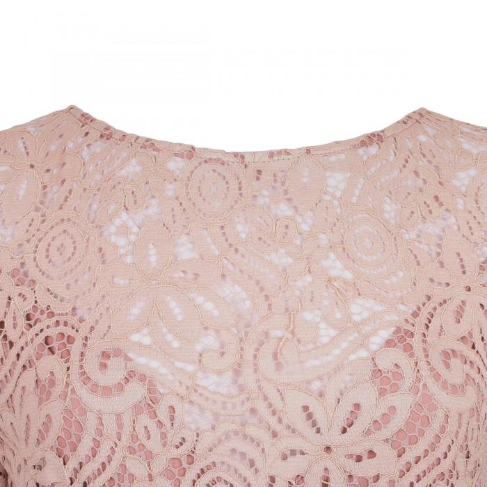 Le Noir Cortina Quartz Hue Lace Long Dress