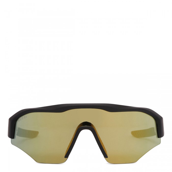 le noir cortina Rectangular mask sunglasses