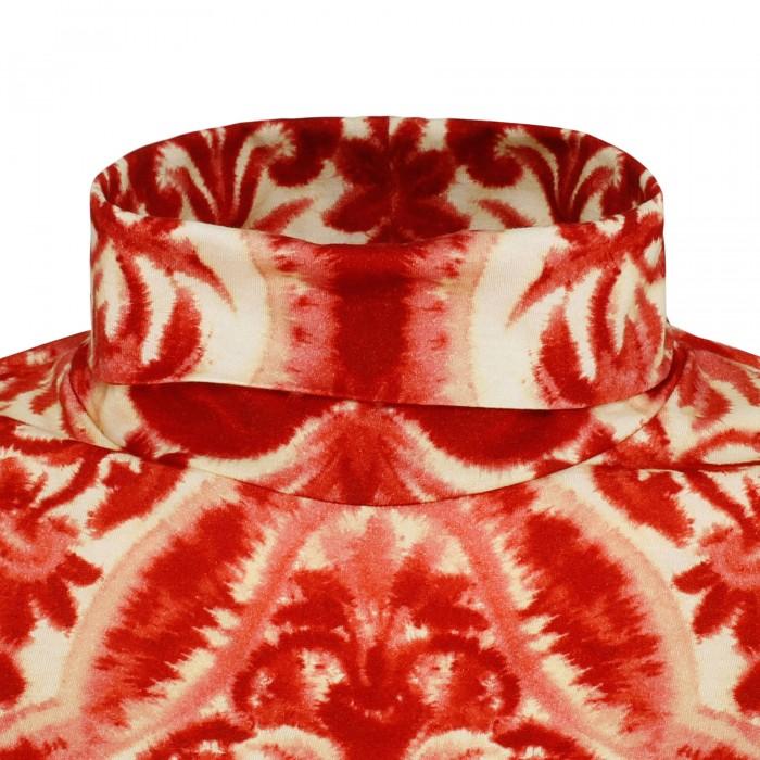 Le Noir Cortina Red Abstract Print Jersey Top