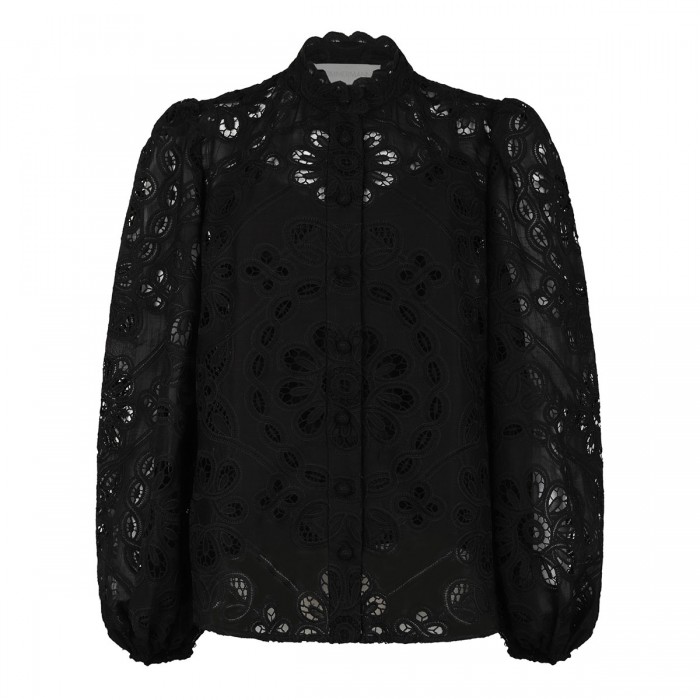 le noir cortina Rhiannon embroidered blouse