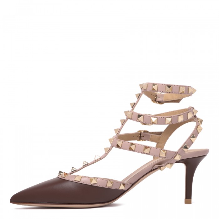 Le Noir Cortina Rockstud Ankle Strap Pumps
