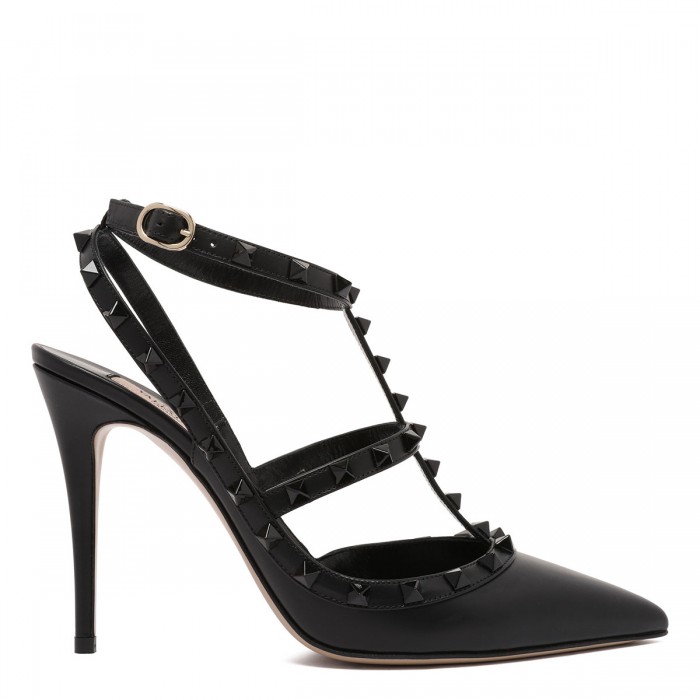 le noir cortina Rockstud ankle strap pumps