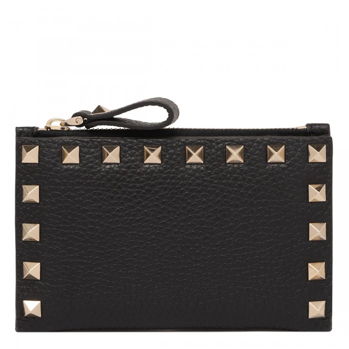 le noir cortina Rockstud card holder with zip