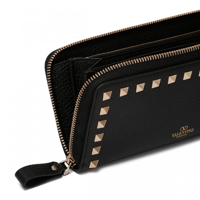 Le Noir Cortina Rockstud Zip Around Wallet