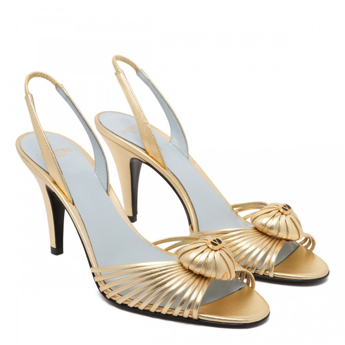 Le Noir Cortina Royal Laminated Leather Sandals