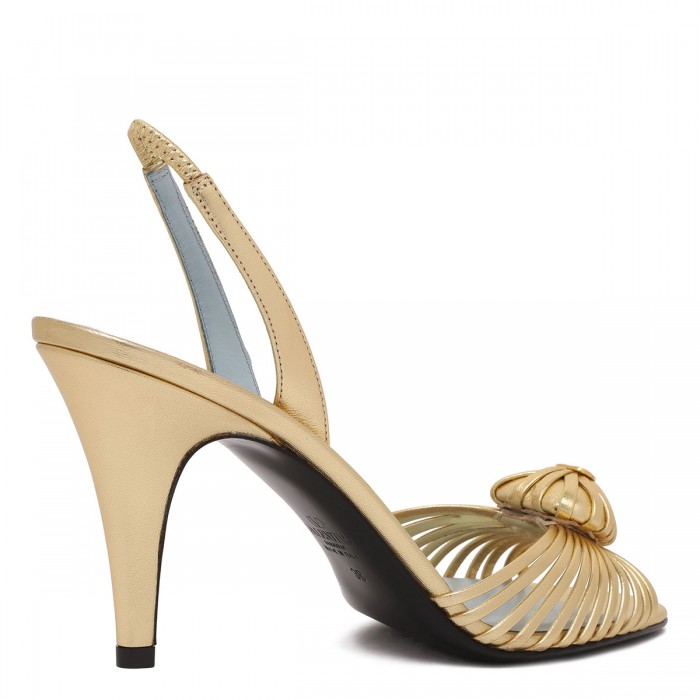 Le Noir Cortina Royal Laminated Leather Sandals