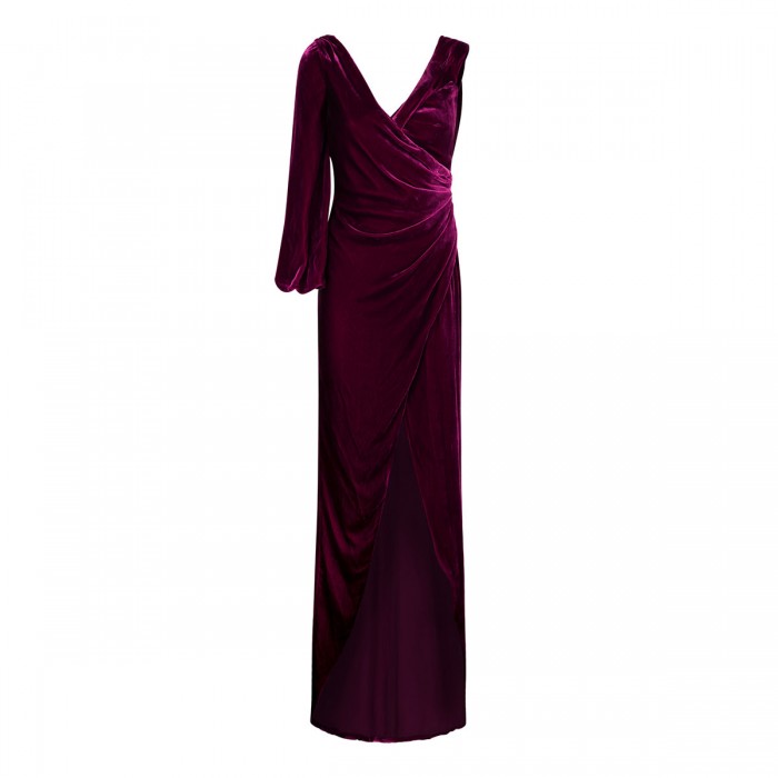 le noir cortina Rubinia silk velvet gown