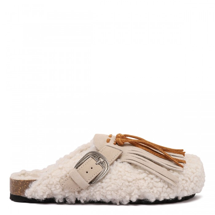 le noir cortina Sabot eco fur clogs