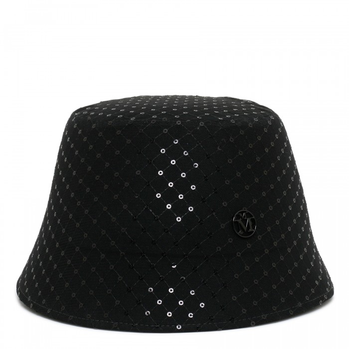 le noir cortina Sequin felt bucket hat