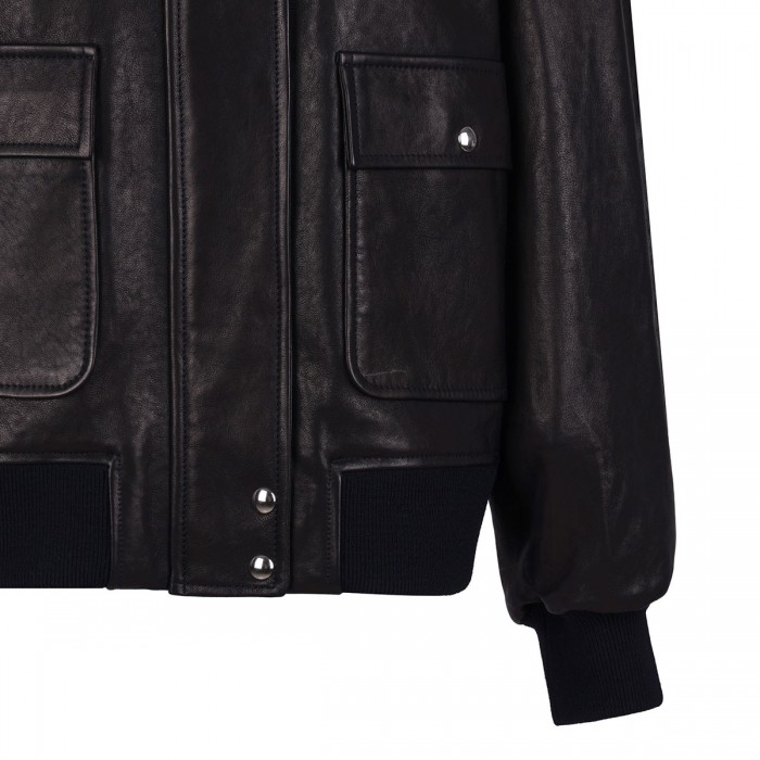 Le Noir Cortina Shellar Black Leather Jacket