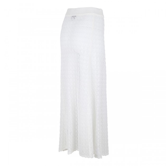 Le Noir Cortina Shiny Pointelle Knit Long Skirt