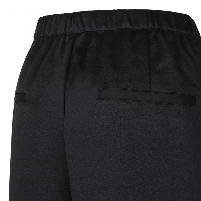 Le Noir Cortina Side-strap Crepe Pull-on Pants